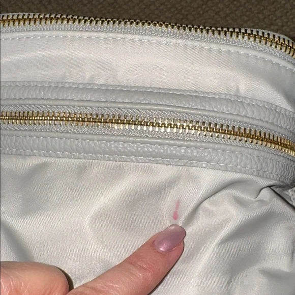 Trish McEvoy light taupe Double-Zip Cosmetic Bag - Picture 4 of 10